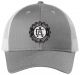 ACES-Grey/White Snapback Trucker Cap with ACES Leatherette Patch